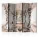 Room Divider Floral Chamber II - luxurious corridor and columns of white flowers 133997