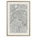 Poster Parisian Mosaic - black and white map of a large city depicted from a bird's-eye view 135097 additionalThumb 20