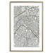 Poster Parisian Mosaic - black and white map of a large city depicted from a bird's-eye view 135097 additionalThumb 14