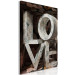 Canvas Art Print Love in the letters - inscription LOVE covered with floral motifs 135397 additionalThumb 2
