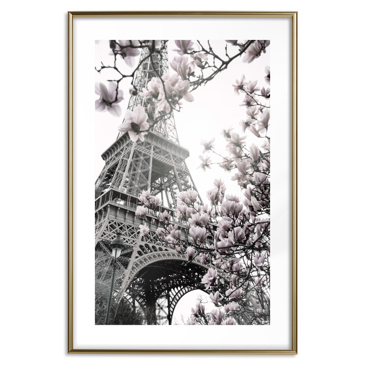 Wall Poster Parisian Magnolias - bright landscape of magnolia flowers with the Eiffel Tower in the background 135597 additionalImage 13