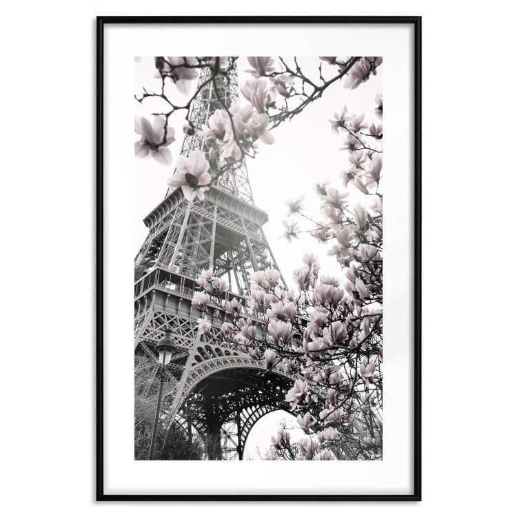 Wall Poster Parisian Magnolias - bright landscape of magnolia flowers with the Eiffel Tower in the background 135597 additionalImage 19