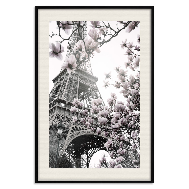 Wall Poster Parisian Magnolias - bright landscape of magnolia flowers with the Eiffel Tower in the background 135597 additionalImage 17