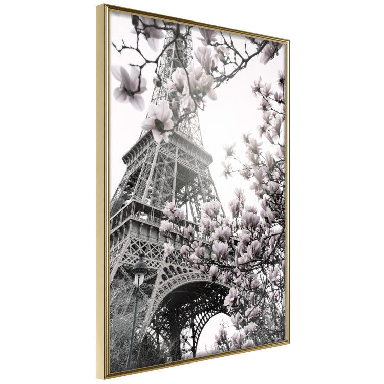 Wall Poster Parisian Magnolias - bright landscape of magnolia flowers with the Eiffel Tower in the background 135597 additionalImage 8