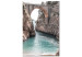 Canvas Art Print Bridge in Positano (1-piece) Vertical - Italian landscape view 135897