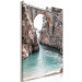 Canvas Art Print Bridge in Positano (1-piece) Vertical - Italian landscape view 135897 additionalThumb 2