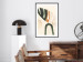 Poster My Dream - simple boho-style abstraction with a leaf in warm colors 137497 additionalThumb 2