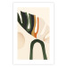 Poster My Dream - simple boho-style abstraction with a leaf in warm colors 137497 additionalThumb 16