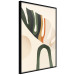 Poster My Dream - simple boho-style abstraction with a leaf in warm colors 137497 additionalThumb 11