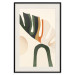 Poster My Dream - simple boho-style abstraction with a leaf in warm colors 137497 additionalThumb 15