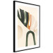Poster My Dream - simple boho-style abstraction with a leaf in warm colors 137497 additionalThumb 7
