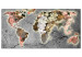 Canvas Print Blooming Continents (1-piece) Wide - world map in various flowers 142997