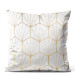 Decorative Velor Pillow Hexagon symmetry - an abstract geometric art deco composition 147097