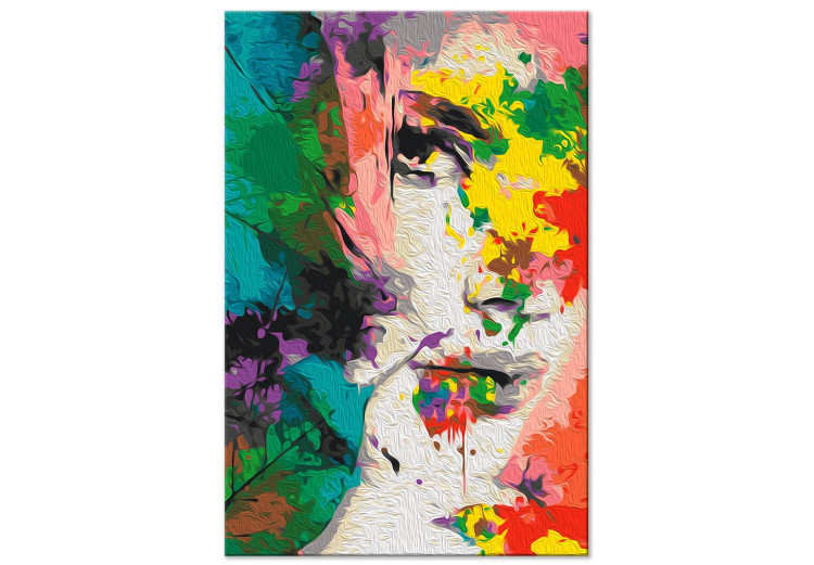 Paint by Number Kit Female Gaze - Colorful Face in an Abstract Form 149797 additionalImage 6