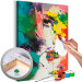 Paint by Number Kit Female Gaze - Colorful Face in an Abstract Form 149797