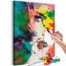Paint by Number Kit Female Gaze - Colorful Face in an Abstract Form 149797 additionalThumb 4