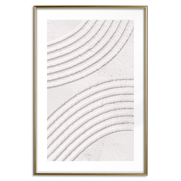 Wall Poster Structural Grooves - Rounded Elements Carved in Wet Cement 149897 additionalImage 24