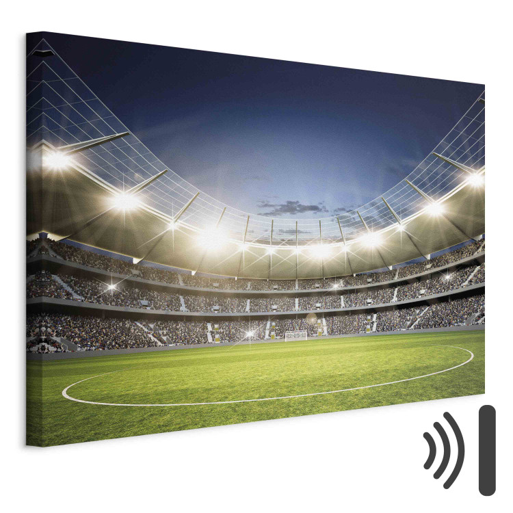 Canvas Art Print Football Stadium - Illuminated Pitch and Stands Before the Final Match 151197 additionalImage 8