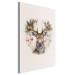 Canvas Christmas Guest - Watercolor Illustration of a Deer With Decorated Antlers 151697 additionalThumb 2