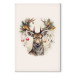 Canvas Christmas Guest - Watercolor Illustration of a Deer With Decorated Antlers 151697 additionalThumb 7