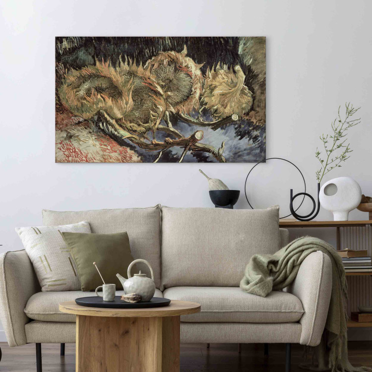 Reproduction Painting Four sunflowers gone to seed 159497 additionalImage 3