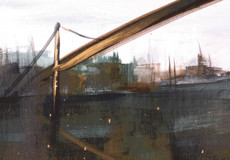 Canvas Art Print Melancholy City Bridge (3-piece) - city architecture with a river 46797 additionalImage 4