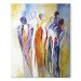 Canvas Art Print Pastel Gathering of People (1-piece) - abstraction with figures 46997