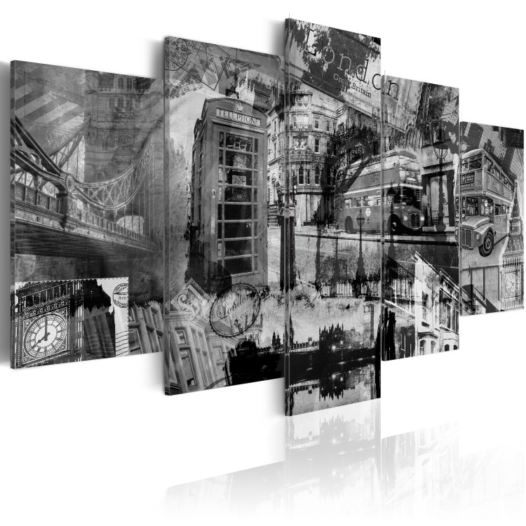 Canvas Art Print The essence of London - 5 parts 55697 additionalImage 2