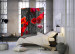 Folding Screen Red Poppies - summer flowers of red poppies on a black and white meadow 96997 additionalThumb 2