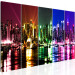 Canvas Print Rainbow New York (5-part) Narrow - Colorful City Architecture 107708 additionalThumb 2