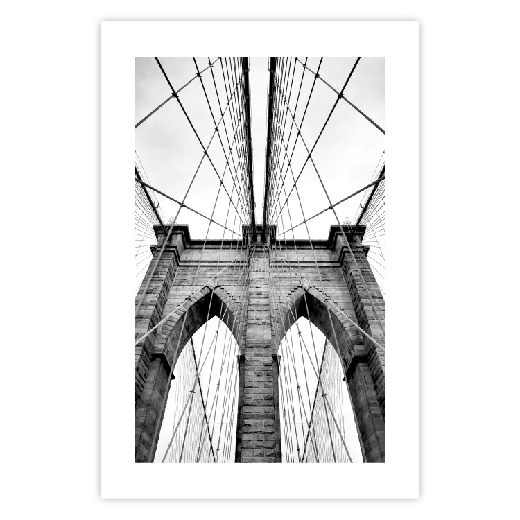 Poster Architectural details - black and white shot of a bridge seen from below 115008 additionalImage 25