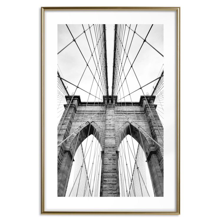 Poster Architectural details - black and white shot of a bridge seen from below 115008 additionalImage 14