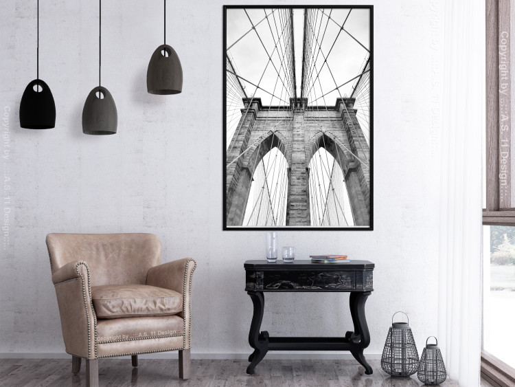 Poster Architectural details - black and white shot of a bridge seen from below 115008 additionalImage 5