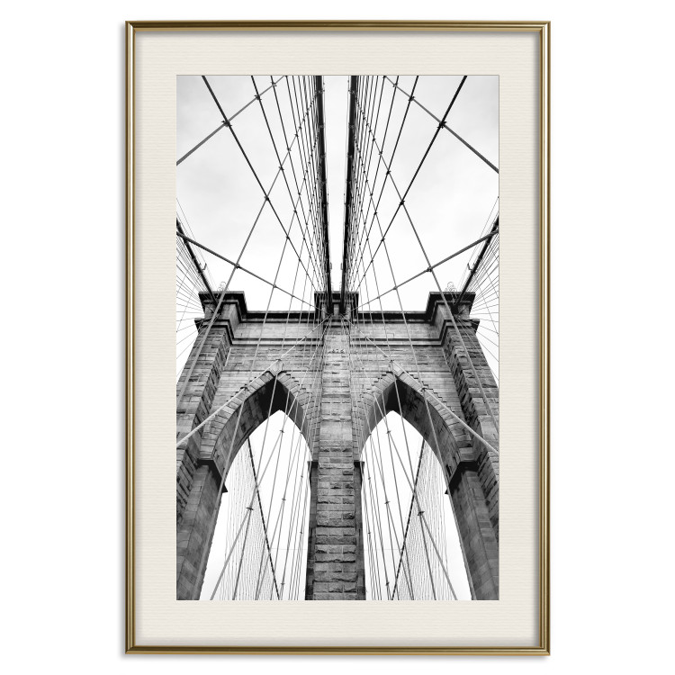 Poster Architectural details - black and white shot of a bridge seen from below 115008 additionalImage 19