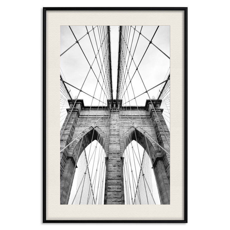 Poster Architectural details - black and white shot of a bridge seen from below 115008 additionalImage 18