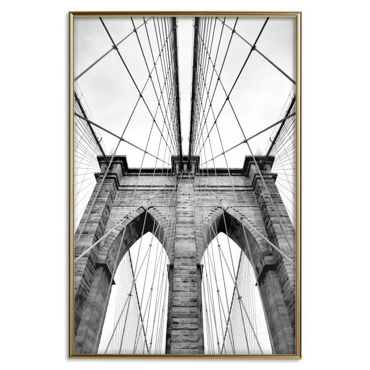 Poster Architectural details - black and white shot of a bridge seen from below 115008 additionalImage 16