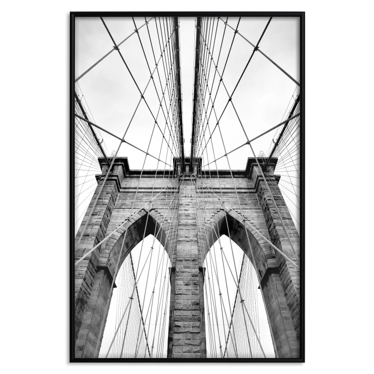 Poster Architectural details - black and white shot of a bridge seen from below 115008 additionalImage 24