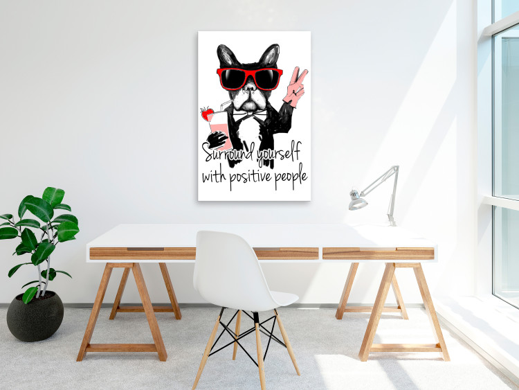 Canvas Print Positive Dog (1-part) - Eclectic Style with a Touch of Abstraction 115208 additionalImage 3