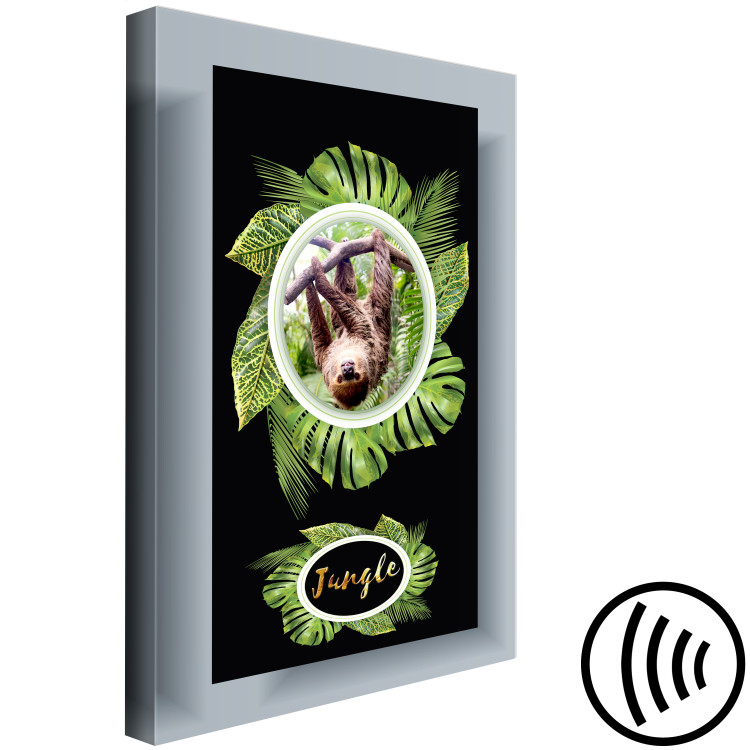 Canvas Animal in Nature's Leaves (1-part) - Exotic Sloth in Jungle 116308 additionalImage 6