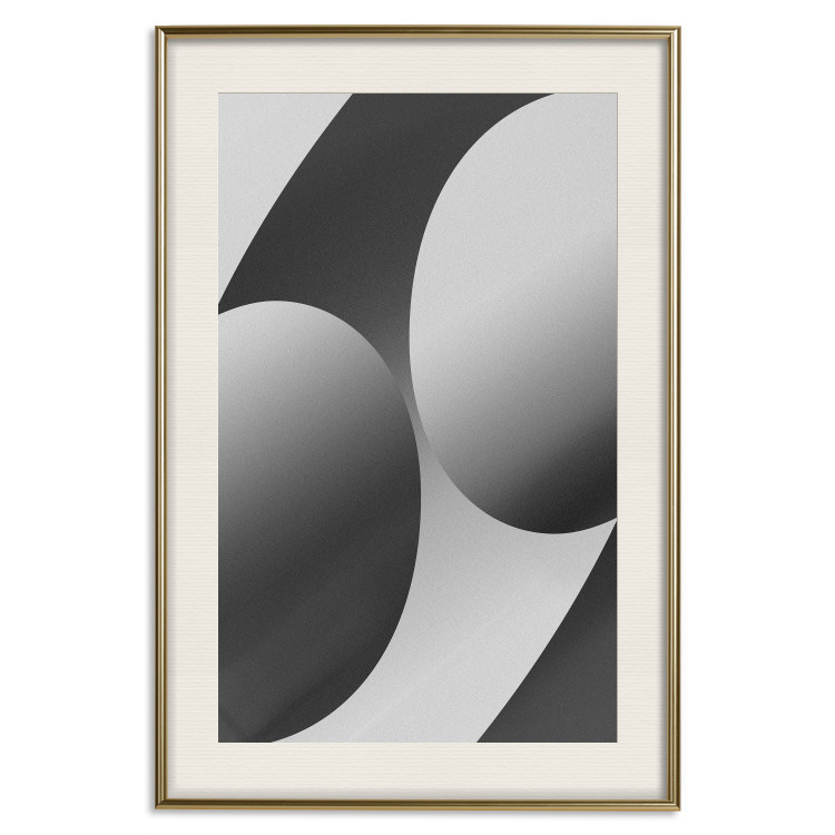 Poster Sixty-Nine - black and white composition on a geometric background 116608 additionalImage 19