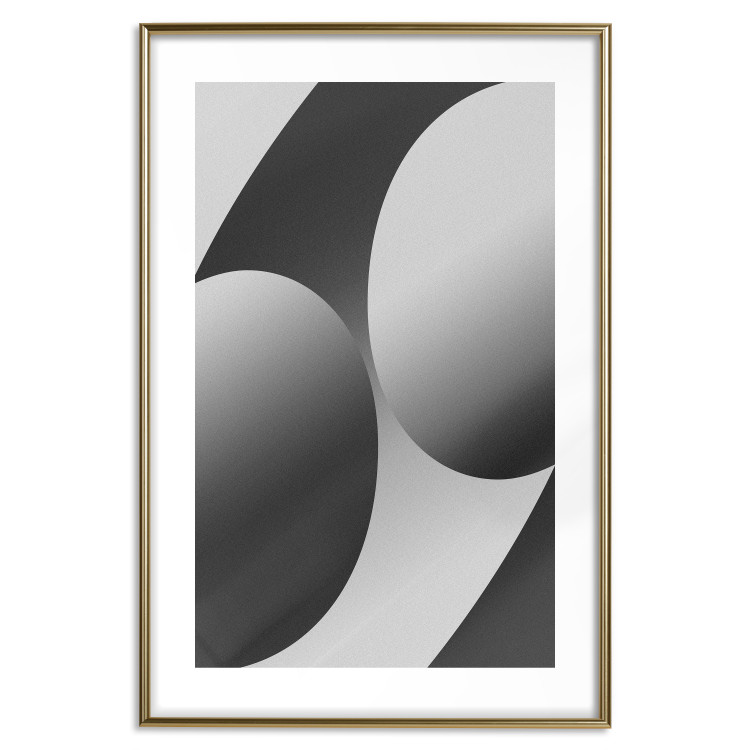 Poster Sixty-Nine - black and white composition on a geometric background 116608 additionalImage 14