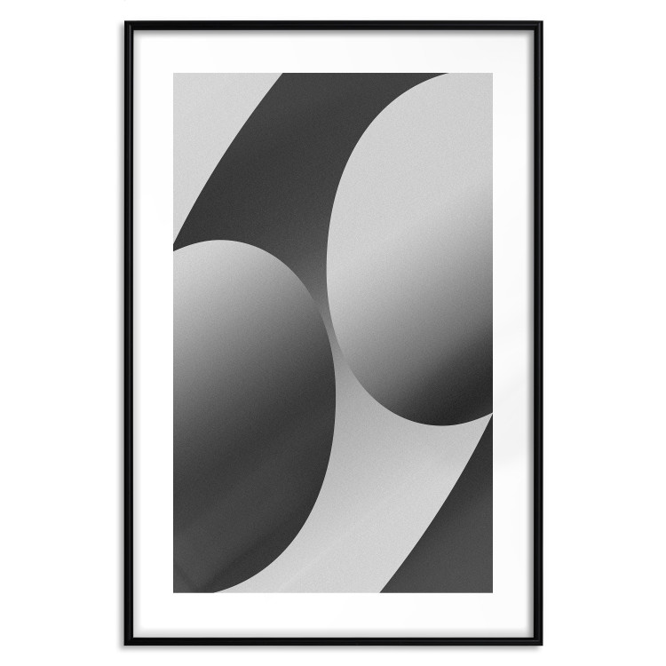 Poster Sixty-Nine - black and white composition on a geometric background 116608 additionalImage 17
