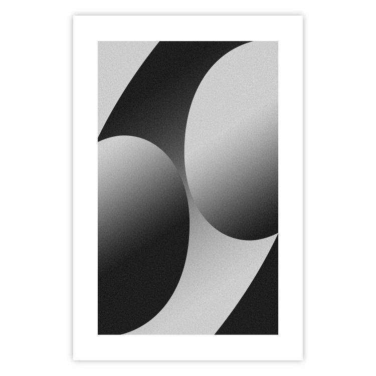 Poster Sixty-Nine - black and white composition on a geometric background 116608 additionalImage 19