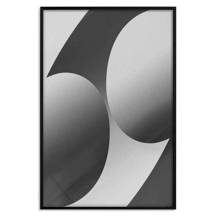 Poster Sixty-Nine - black and white composition on a geometric background 116608 additionalImage 18