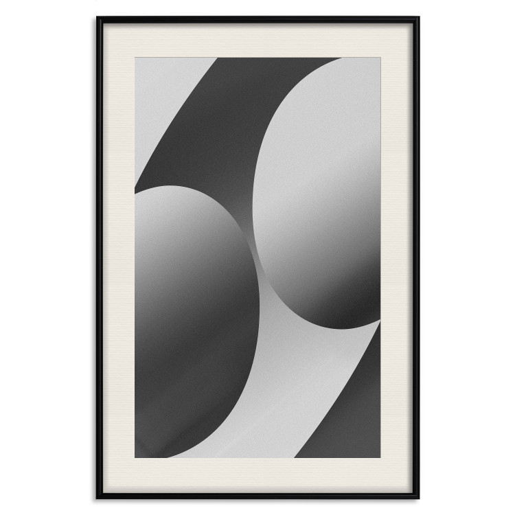 Poster Sixty-Nine - black and white composition on a geometric background 116608 additionalImage 18