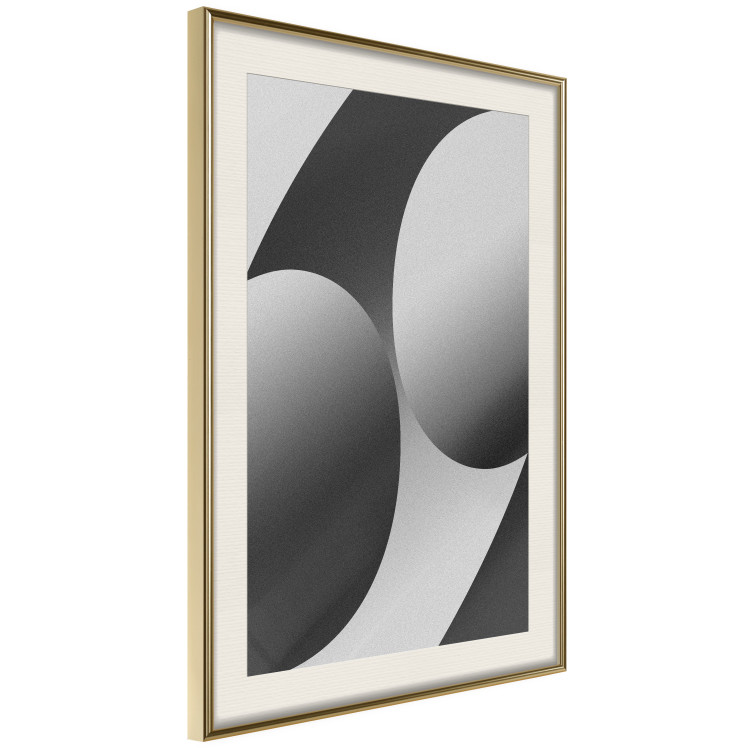 Poster Sixty-Nine - black and white composition on a geometric background 116608 additionalImage 2