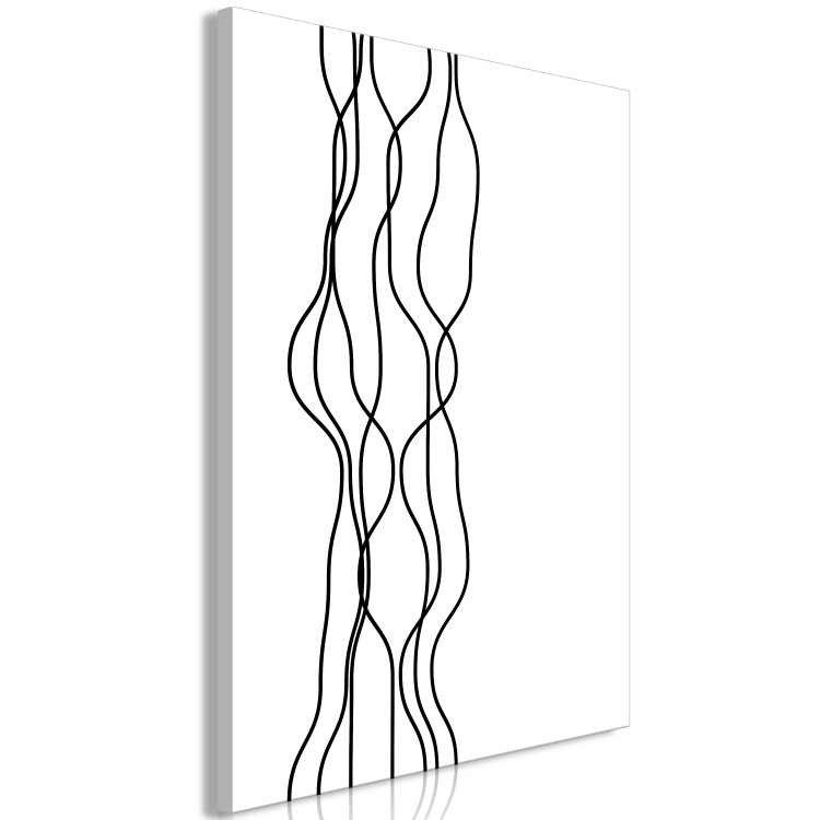 Canvas Print Curved lines - a minimalist design in an abstract version 117308 additionalImage 2