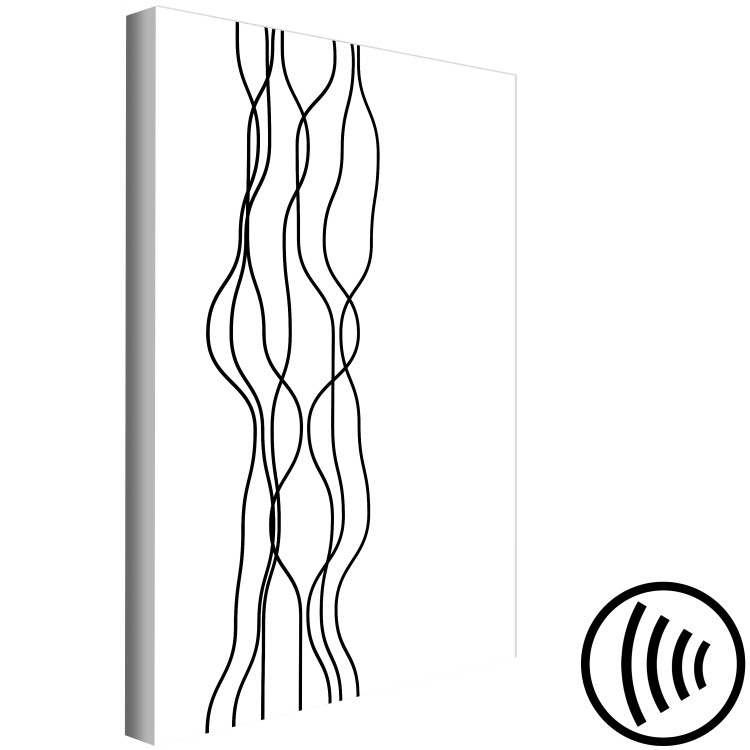 Canvas Print Curved lines - a minimalist design in an abstract version 117308 additionalImage 6