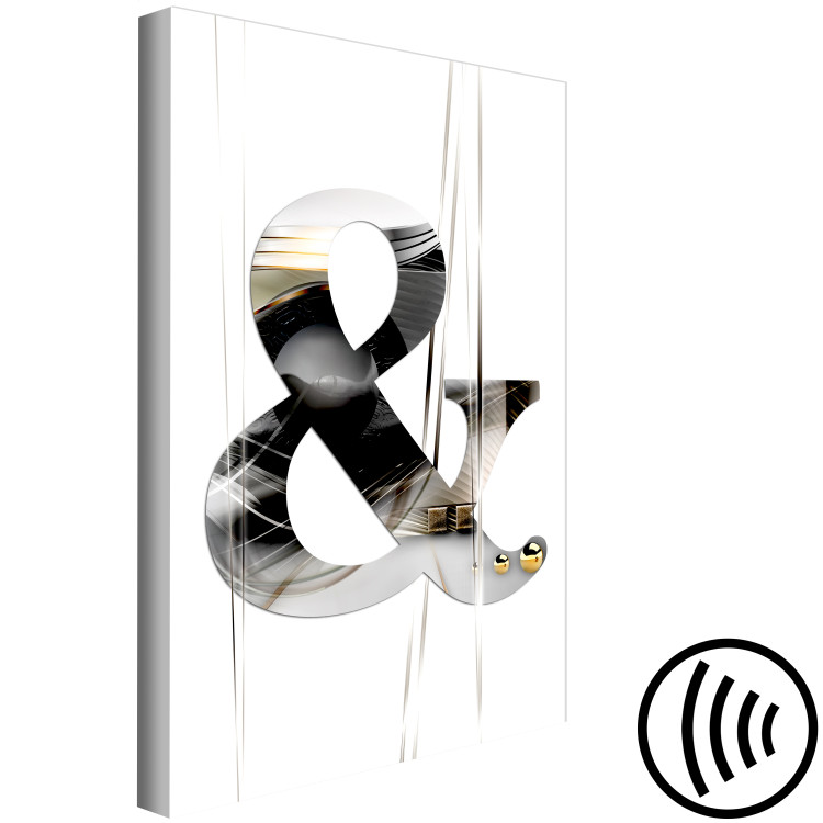 Canvas Art Print Abstract ampersand - typographic sign with a reflection pattern 118908 additionalImage 6