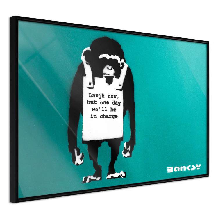 Poster Bad Monkey - mural with an animal and English text in Banksy style 119208 additionalImage 10